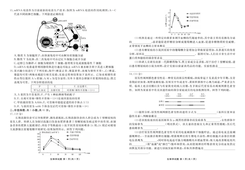 2025届新高三开学联考生物正文_8月_2408032025届广东衡水金卷新高三8月开学联考_2025届广东衡水金卷新高三8月开学联考生物试卷