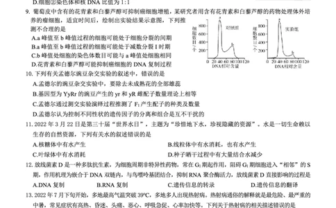 高三生物试题--山西(1)_2023年7月_027月合集_2023届山西省（三重教育）高三开学摸底考试