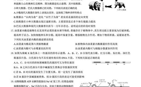 高三生物试题--山西(1)_2023年7月_027月合集_2023届山西省（三重教育）高三开学摸底考试