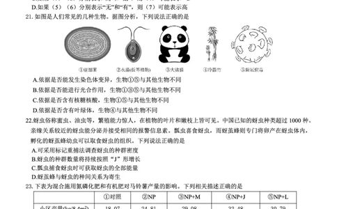 高三生物试题--山西(1)_2023年7月_027月合集_2023届山西省（三重教育）高三开学摸底考试