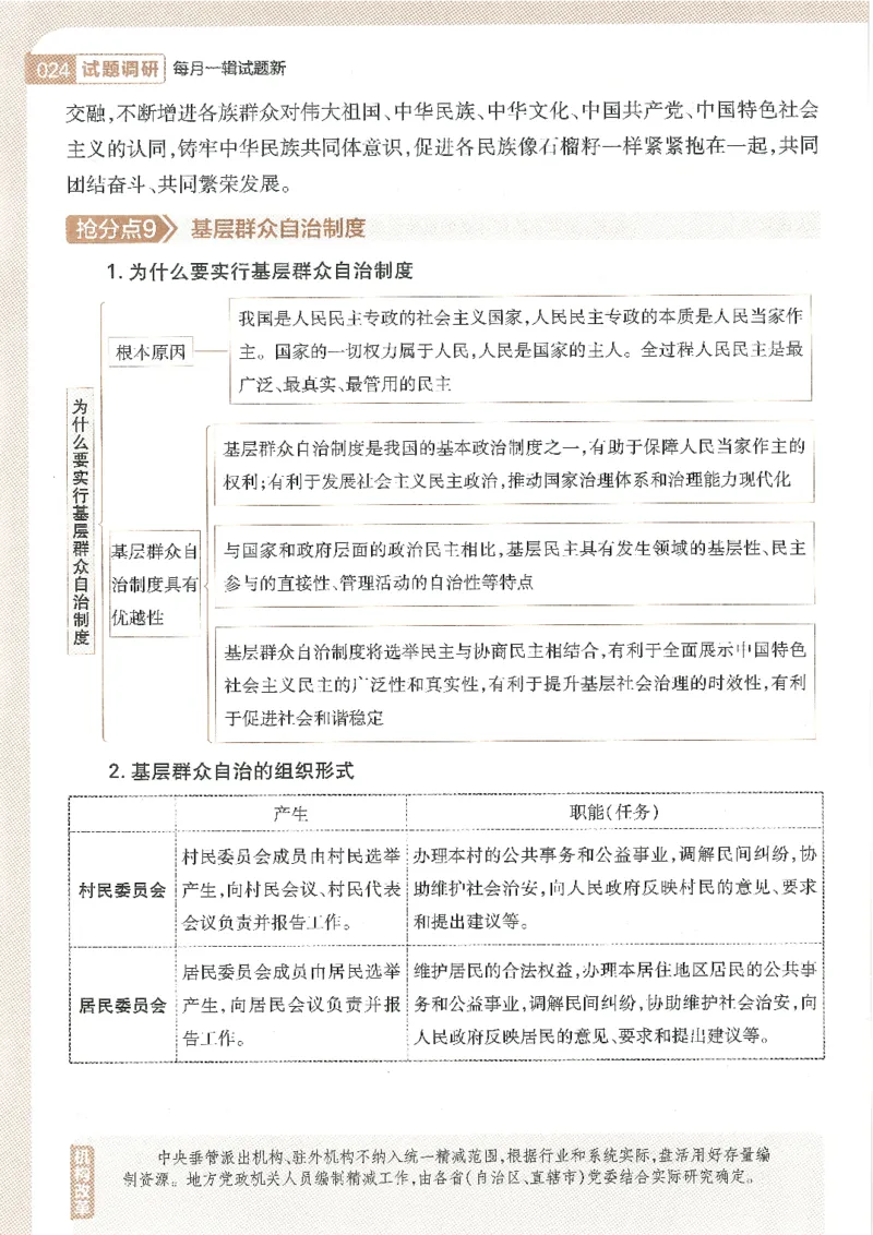 试题调研第十辑政治_2023高考押题卷_试题调研8910期考前推荐看的三期_试题调研第十期考前抢分必备_试题调研第十辑