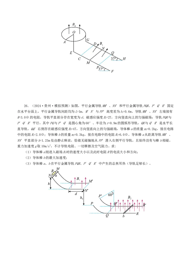 专题11电磁感应-2024年高考真题和模拟题物理分类汇编（学生卷）_近10年高考真题汇编（必刷）_十年（2014-2024）高考物理真题分项汇编（全国通用）