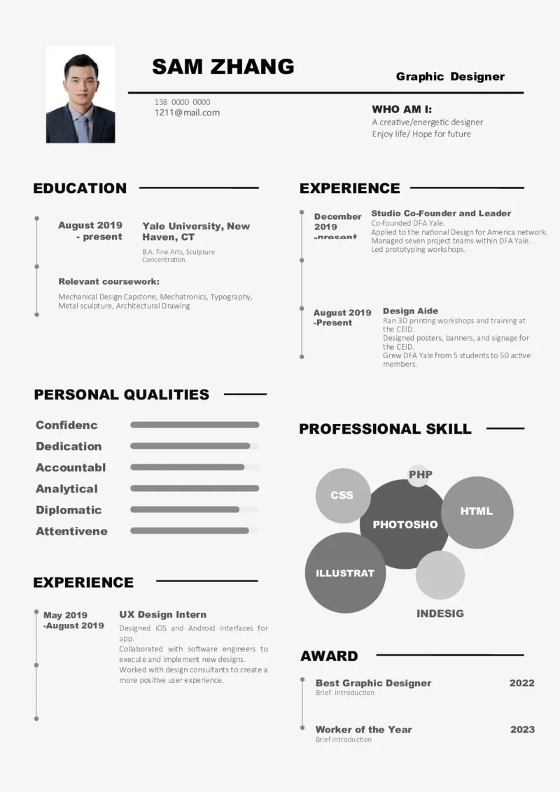 2高端简洁英文CV简历(54)_各类简历_简历模板(1)_英文简历模版86套2025版_