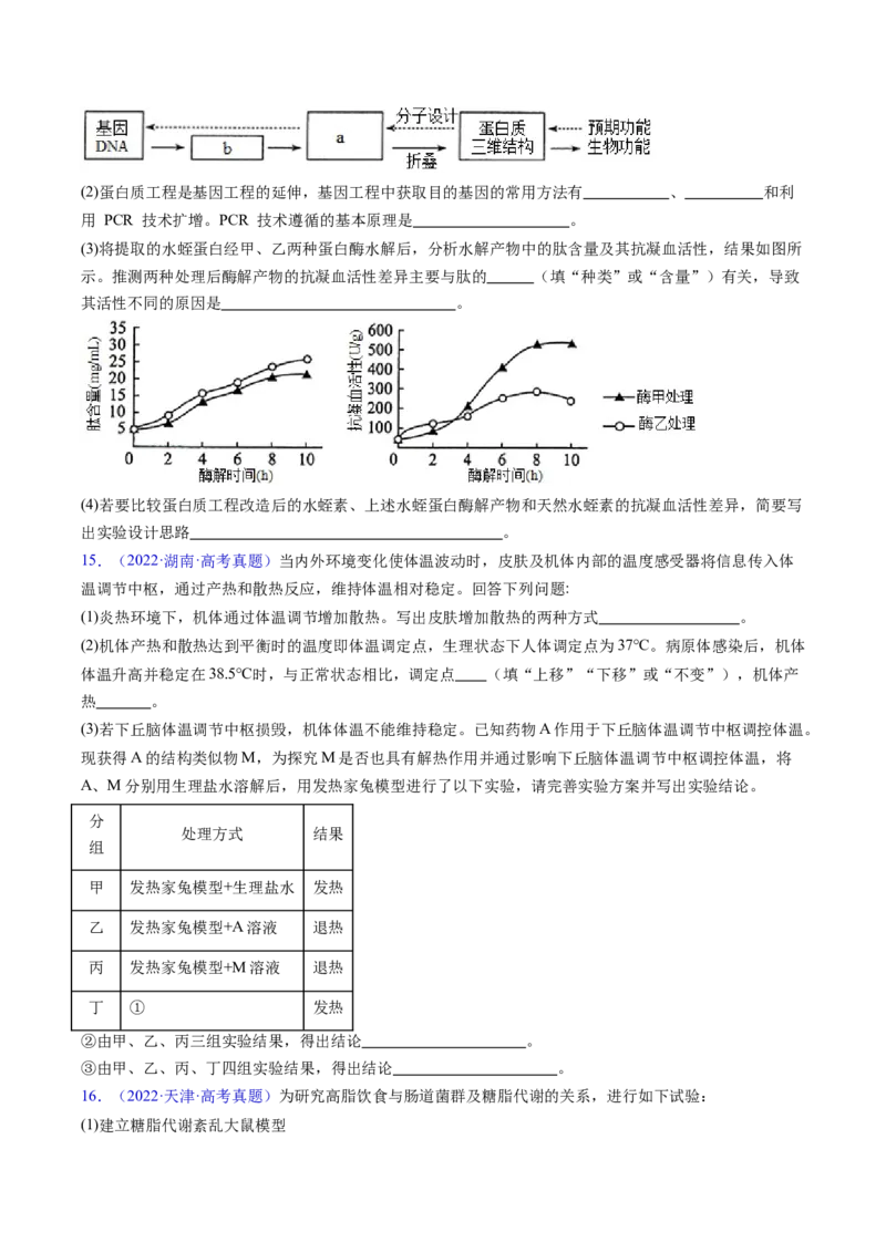 专题22实验与探究-五年（2019-2023）高考生物真题分项汇编（全国通用）（原卷版）_赠送：2008-2024全套高考真题_高考生物真题_送高考生物五年真题(2019-2023)分项汇编（全国通用）