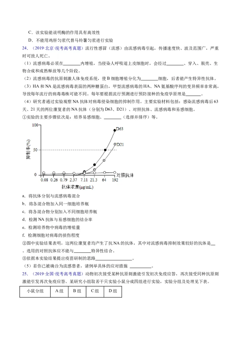 专题22实验与探究-五年（2019-2023）高考生物真题分项汇编（全国通用）（原卷版）_赠送：2008-2024全套高考真题_高考生物真题_送高考生物五年真题(2019-2023)分项汇编（全国通用）