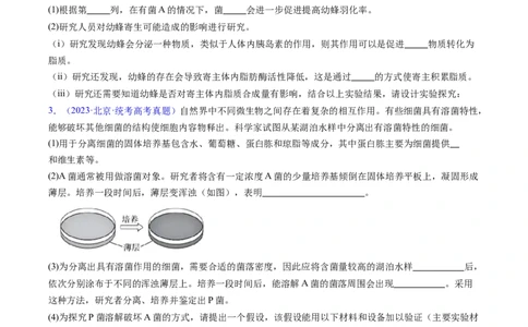 专题22实验与探究-五年（2019-2023）高考生物真题分项汇编（全国通用）（原卷版）_赠送：2008-2024全套高考真题_高考生物真题_送高考生物五年真题(2019-2023)分项汇编（全国通用）