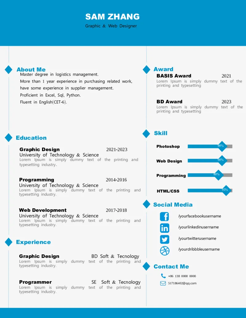 2高端简洁英文CV简历(63)_各类简历_简历模板(1)_英文简历模版86套2025版_