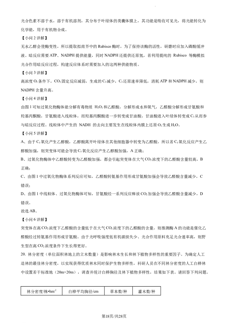 精品解析：江苏省基地大联考2023-2024学年高三上学期第一次质量监测生物试题（解析版）_2023年9月_01每日更新_16号_2024届江苏省基地大联考高三上学期第一次质量监测