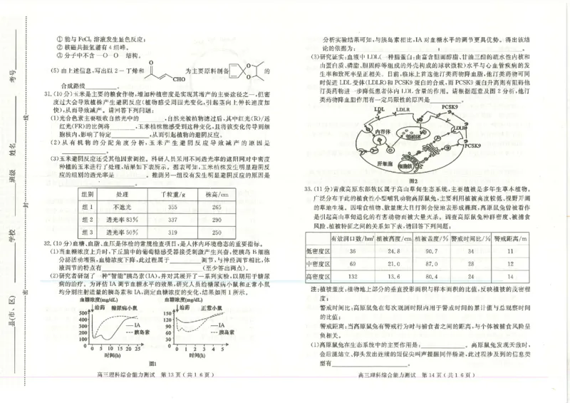 2024届河南省五市高三下学期二模理综试题_2024年4月_01按日期_30号_2024届河南省五市高三第二次联考_2024届河南省五市高三下学期二模理综试题