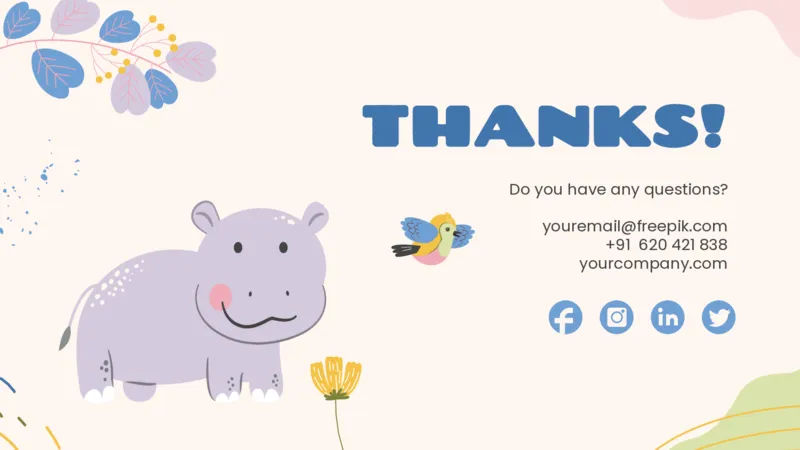 可爱动物（23）_10000+PPT模板大礼包_7丶卡通PPT模板_（100）26套可爱动物ppt模板_主图用