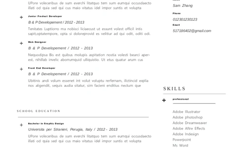 3中英文对照简历(81)_各类简历_简历模板(1)_英文简历模版86套2025版_