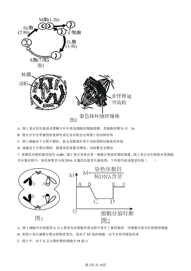 辽宁省名校协作体2023-2024学年高三上学期9月联考生物(1)_2023年9月_029月合集_2024届辽宁省名校协作体高三上学期9月联考