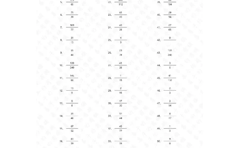 分数加减混合第61~80篇（高级）答案_编码0121-6年级数学口算计算_口算题（适合5年级）_分数-加减混合（280篇）_（分数）加减混合高级1~（100篇）