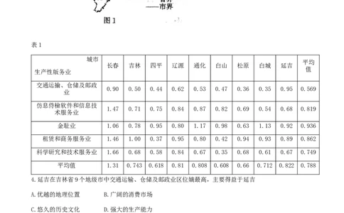 2024届河北省市沧州市高三下学期复习质量检测（二模）地理试题(1)_2024年4月_024月合集_2024届河北省沧州市高三总复习质量监测（二模）
