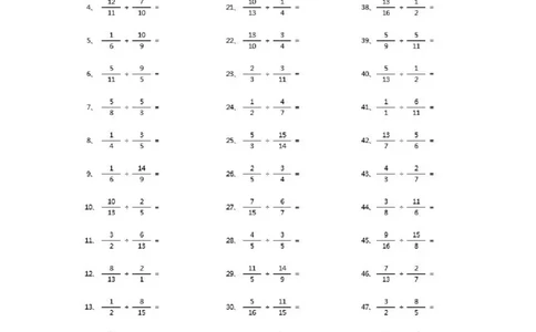分数除法第51~70篇（高级）_编码0121-6年级数学口算计算_口算题（适合6年级）(1)_分数-除法（200篇）_（分数）除法高级（100篇）