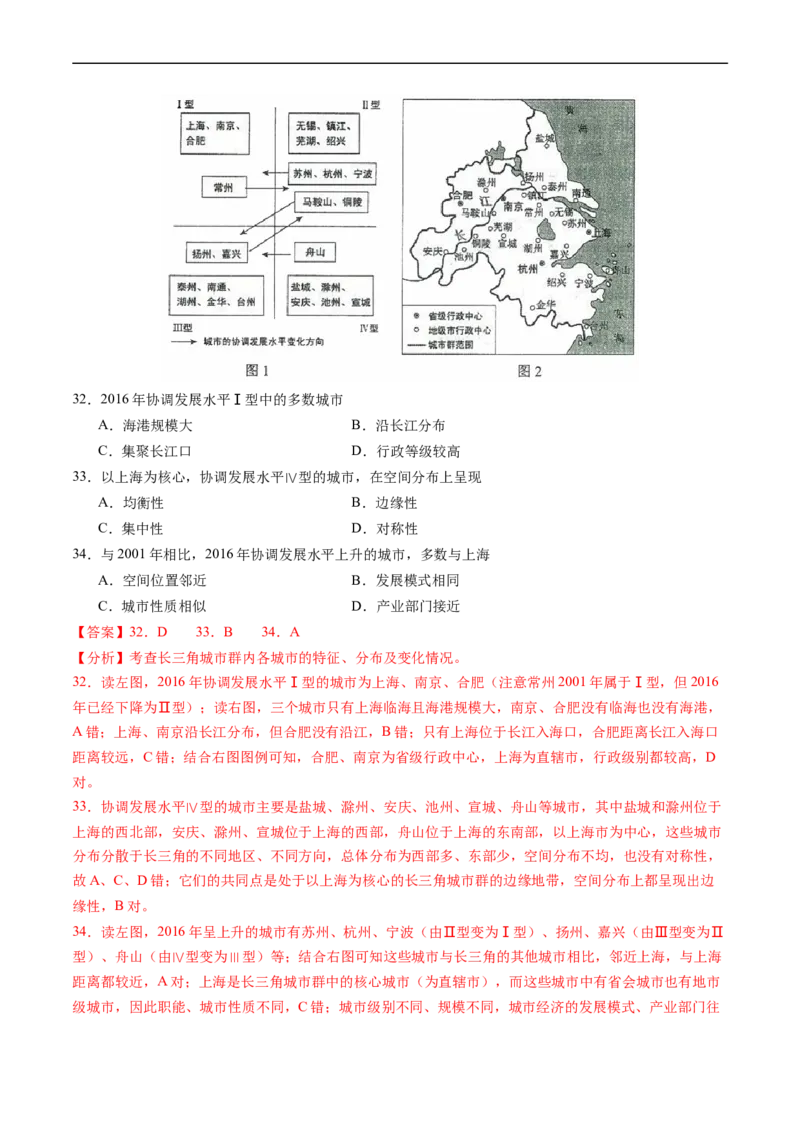 专题16城市、产业与区域发展-五年（2019-2023）高考地理真题分项汇编（解析版）_赠送：2008-2024全套高考真题_高考地理真题_送高考地理五年真题(2019-2023)分项汇编（全国通用）