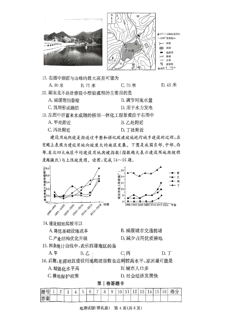 湖南省雅礼中学2024届高三月考试卷（一）地理试题_2023年9月_01每日更新_22号_2024届湖南省长沙市雅礼中学高三上学期月考试卷（一）
