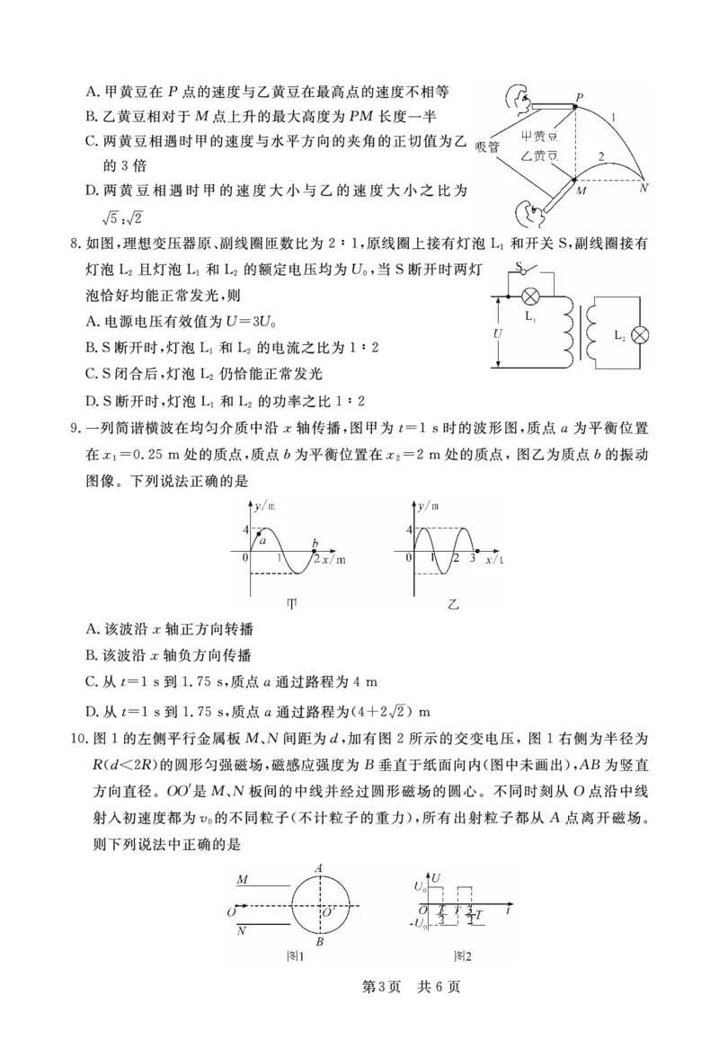 物理试题(1)_2023年10月_0210月合集_2024届安徽省皖东智校协作联盟高三上学期10月联考_安徽省皖东智校协作联盟2024届高三上学期10月联考物理