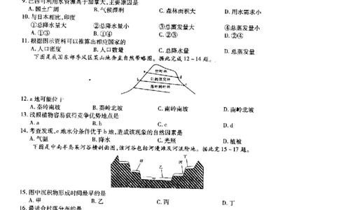 江西省省重点校联盟2022-2023学年高三入学摸底联考地理试卷(1)_2023年8月_028月合集_2023届江西省智慧上进新高三上学期入学摸底考试