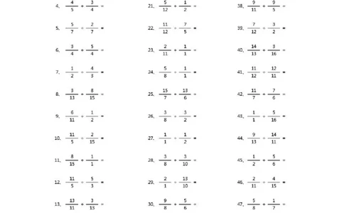 分数除法第91~100篇（高级）_编码0121-6年级数学口算计算_口算题（适合6年级）(1)_分数-除法（200篇）_（分数）除法高级（100篇）