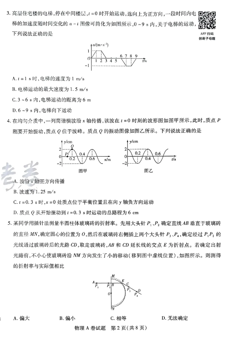 物理AB卷_2024高考押题卷_12024天星全系列_@@@天星临考押题密卷汇总重复_2024年tx高考临考押题密卷安徽专版_试卷