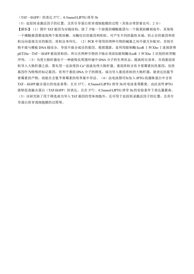 2024届河北省普通高中学业水平选择性考试生物试题(1)_2024年5月_025月合集_2024届河北省普通高中学业水平选择性考试