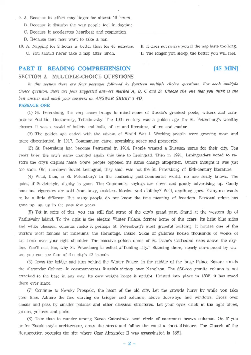 Modeltest4​_2025专四专八真题及备考资料_2009-2024专八真题+备考资料_24专八预测押题卷_专八押题卷7套_第4套预测+解析+听力