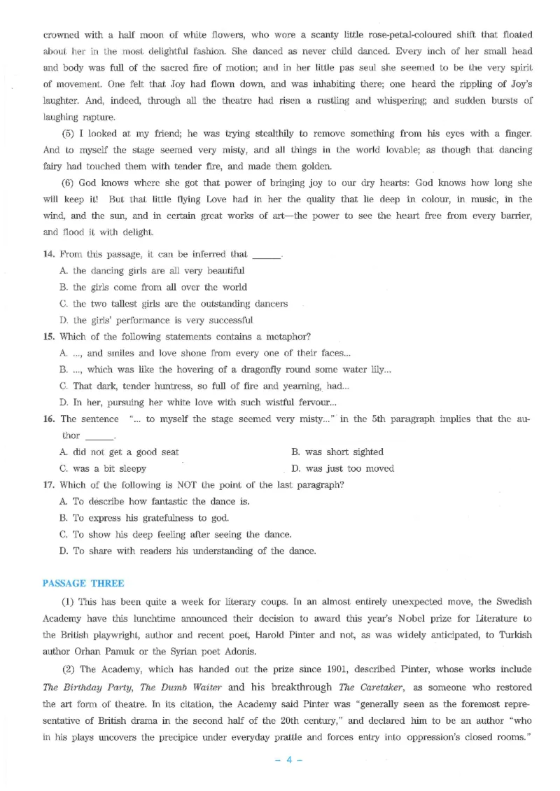 Modeltest4​_2025专四专八真题及备考资料_2009-2024专八真题+备考资料_24专八预测押题卷_专八押题卷7套_第4套预测+解析+听力