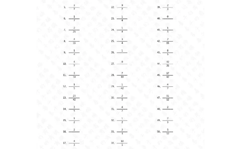 分数减法第81-100篇（初级）答案_编码0121-6年级数学口算计算_口算题（适合5年级）_分数-减法（200篇）_（分数）减法初级（100篇）