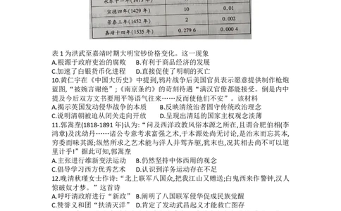 河南省天一大联考2024届高三上学期阶段性测试（二）历史(1)_2023年10月_01每日更新_10号_2024届河南省天一大联考高三上学期阶段性测试（二）