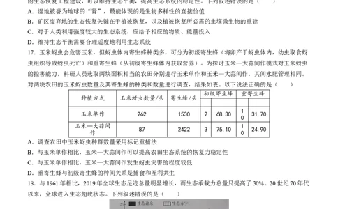贵州省2023-2024学年高三上学期入学考试生物试题_2023年8月_01每日更新_13号_2024届贵州省高三上学期8月入学考试（金太阳24-11C)_贵州省2024届高三上学期8月入学考试（金太阳24-11C)生物