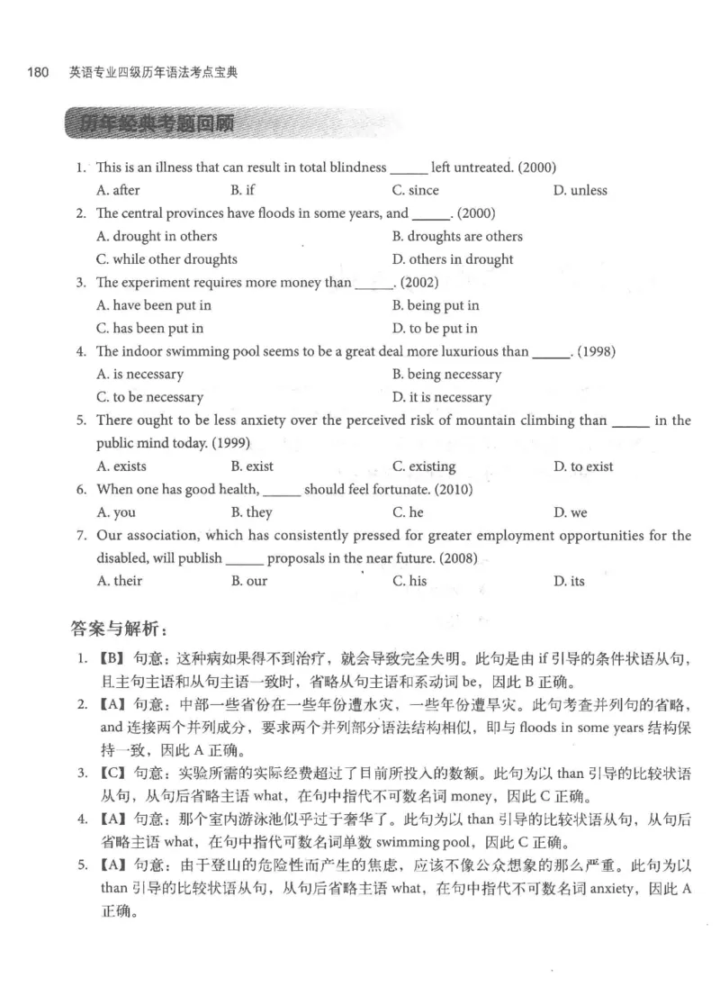 专四语法考点宝典_2025专四专八真题及备考资料_2009-2024专四真题+备考资料_2024专四备考资料合辑（电子书）_24专四语法与词汇_2024英语专业四级历年语法考点宝典