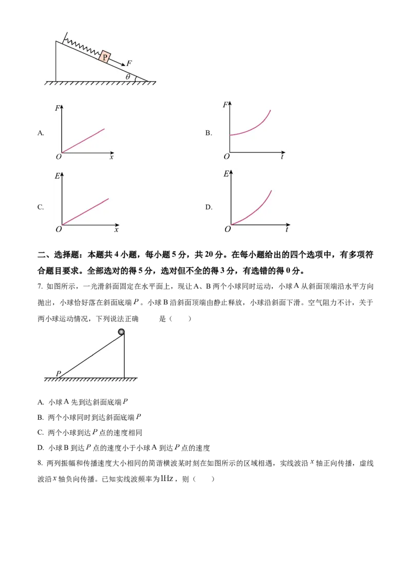 甘肃省武威市四校联考2023-2024学年高三上学期开学考试物理试题Word版无答案_2023年8月_01每日更新_29号_2024届甘肃省武威市四校联考高三上学期开学考试