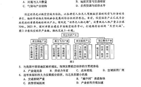 2024届广东省高三下学期4月二模考试--地理+答案(1)_2024年4月_024月合集_2024届广东省高三下学期4月二模考试