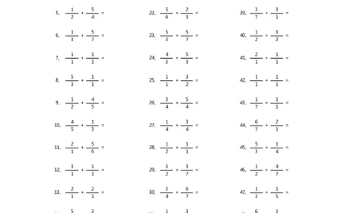 分数加法第61-80篇（初级）_编码0121-6年级数学口算计算_口算题（适合5年级）_分数-加法（200篇）_（分数）加法初级（100篇）