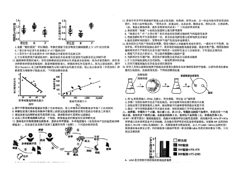 2024届山东省山东中学联盟高三下学期5月考前模拟冲刺大联考生物试题+答案(1)_2024年5月_025月合集_2024届山东省中学联盟高三5月考前模拟冲刺大联考