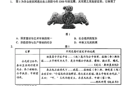 2024届安徽省马鞍山市高三教学质量监测（三模）历史试题+答案(1)_2024年4月_024月合集_2024届安徽省马鞍山市高三下学期三模