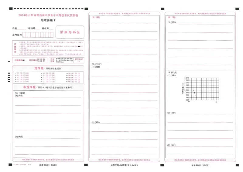 王后雄高考押题预测卷2024山东专版答题卡_2024高考押题卷_22024王hou雄_（新高考）2024王后雄押题预测卷（分科版）_4.物理