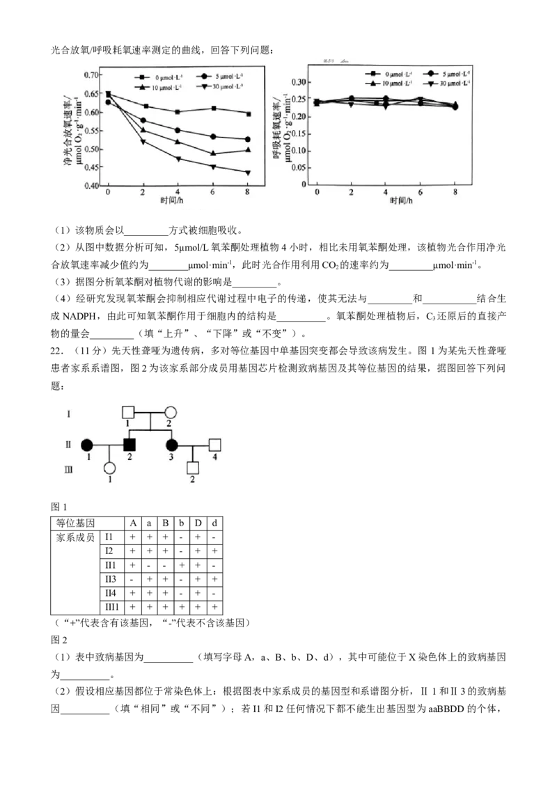 2024届东北三省三校高三第三次联合模拟考试生物试题(无答案)_2024年5月_01按日期_8号_2024届东北三省三校高三下学期第三次联合模拟考试_2024届东北三省三校高三第三次联合模拟考试生物