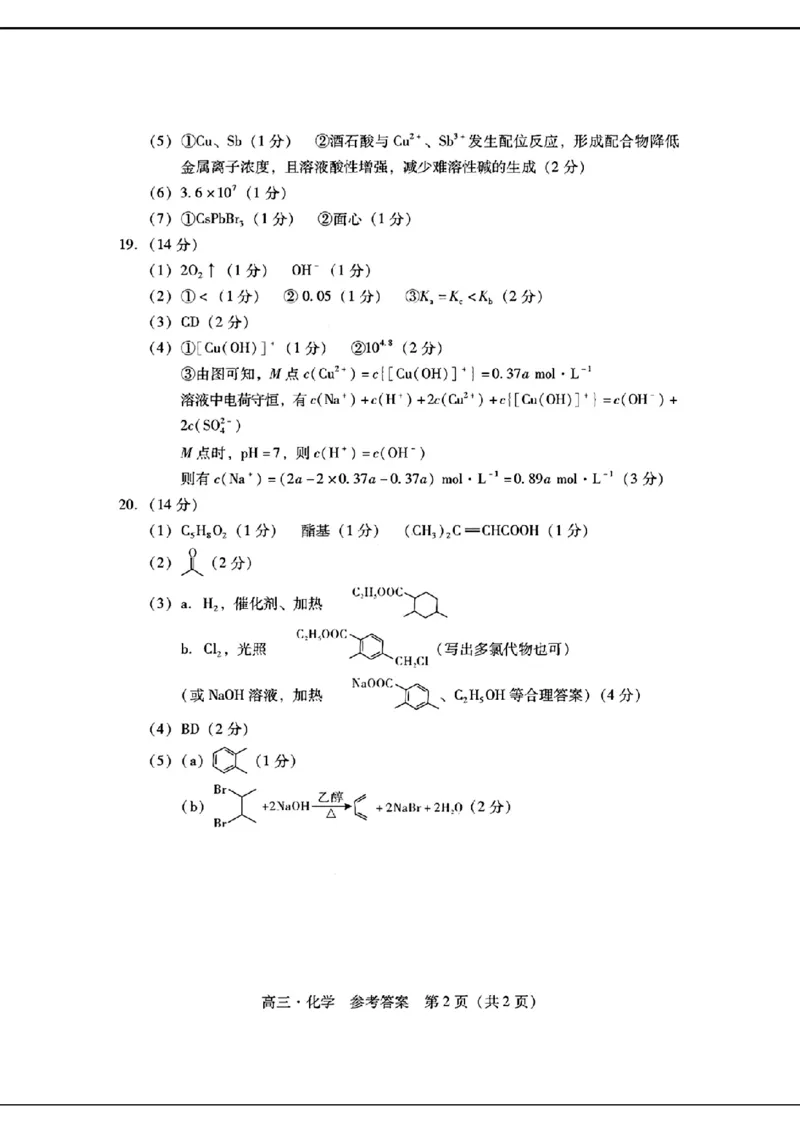 2024届广东省普通高中学业水平选择考模拟测试（一）化学(1)_2024年3月_013月合集_2024届广东省高三下学期3月一模考试