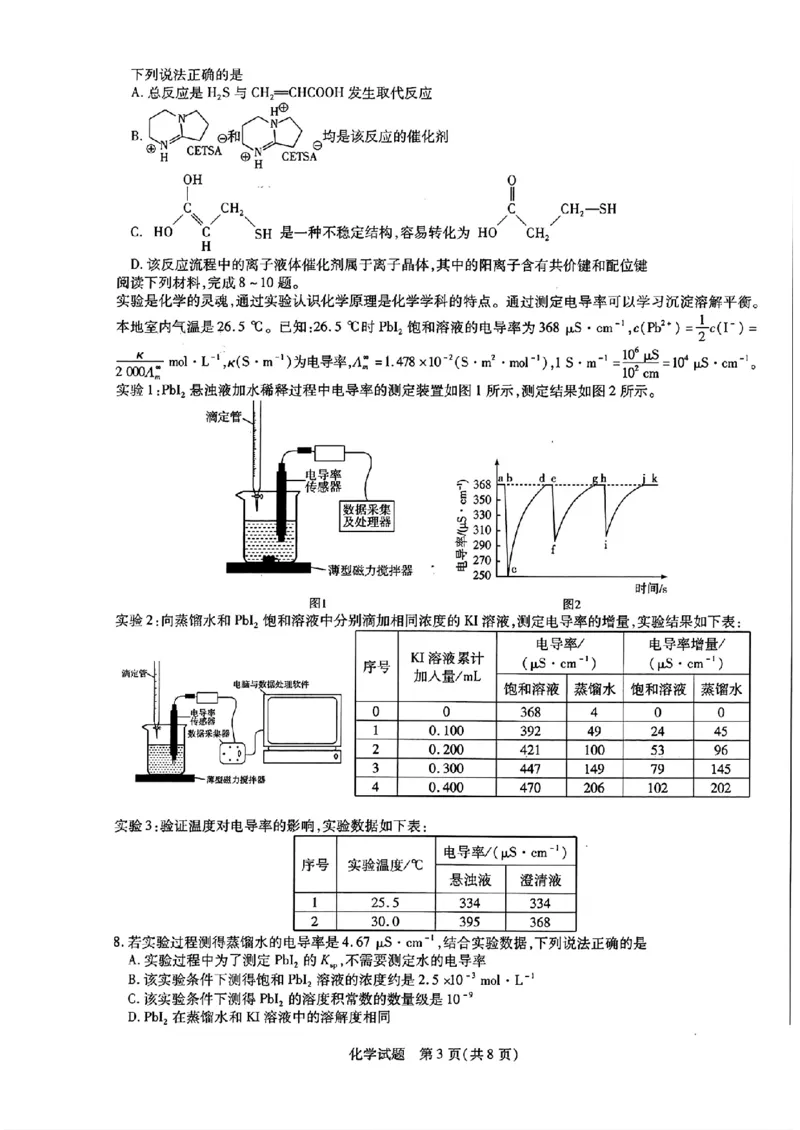 2024届山东天一大&middot;齐鲁名校联盟高三5月考前质量检测化学试题+答案_2024年5月_01按日期_28号_2024届山东天一大&middot;齐鲁名校联盟高三5月考前质量检测