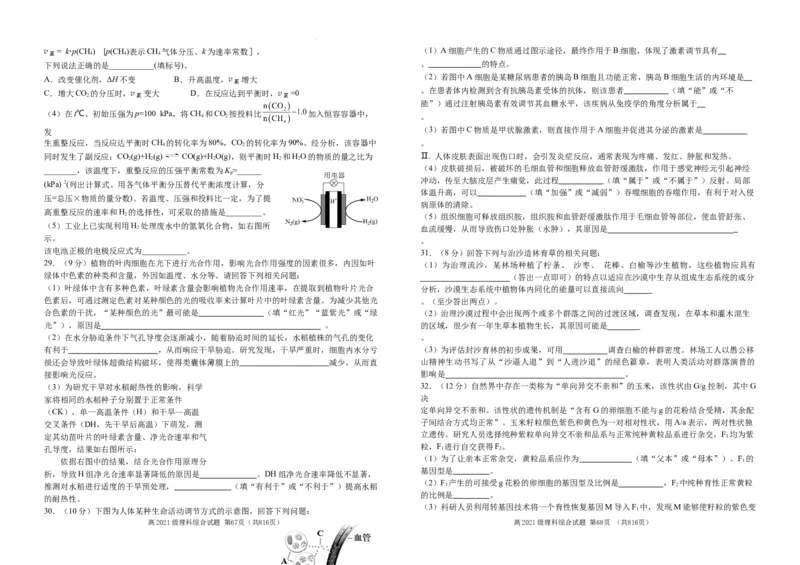 理科综合（新）_2023年9月_01每日更新_24号_2024届四川省南充高级中学高三上学期9月月考_四川省南充高级中学2024届高三上学期9月月考理综