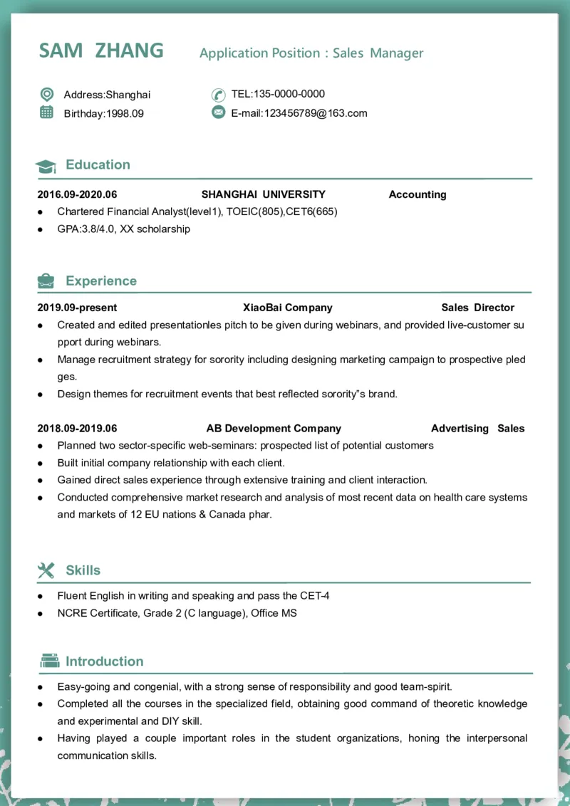 2高端简洁英文CV简历(76)_各类简历_简历模板(1)_英文简历模版86套2025版_