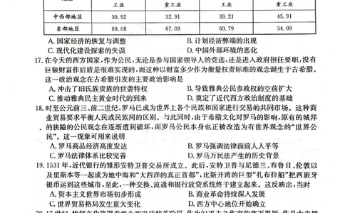陕西省汉中市2023-2024学年高三上学期第一次联考历史(1)_2023年8月_028月合集_2024届陕西省汉中市高三上学期第一次联考