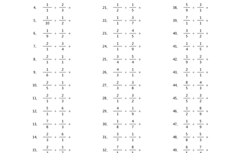 分数除法第1-20篇（初级）_编码0121-6年级数学口算计算_口算题（适合6年级）(1)_分数-除法（200篇）_（分数）除法初级（100篇）