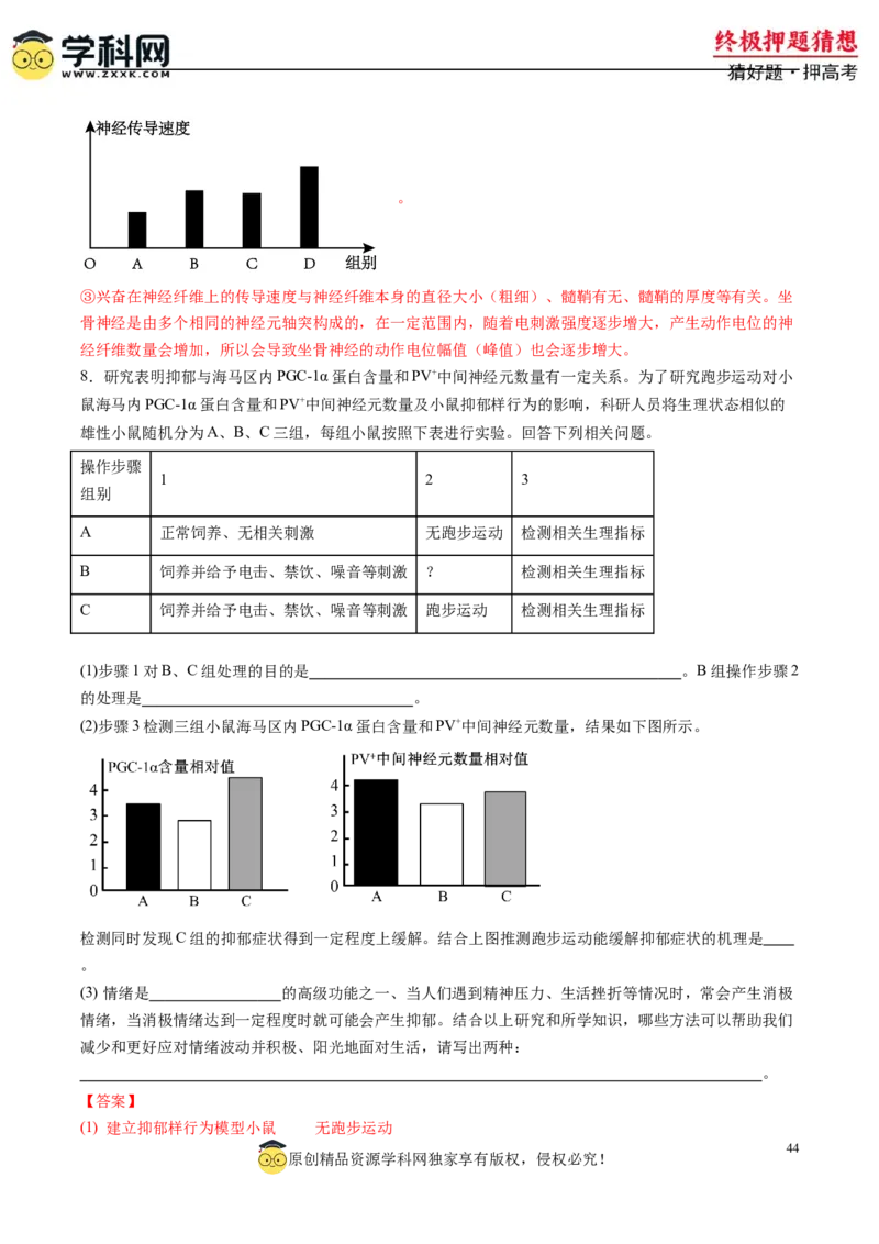 生物-2024年高考终极押题猜想（解析版）_2024高考押题卷_62024学科网全系列_212024年高考终极押题猜想_生物-2024年高考终极押题猜想