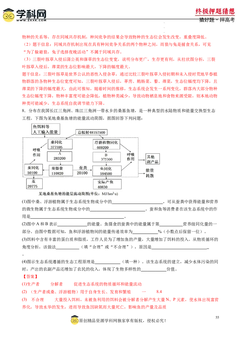 生物-2024年高考终极押题猜想（解析版）_2024高考押题卷_62024学科网全系列_212024年高考终极押题猜想_生物-2024年高考终极押题猜想