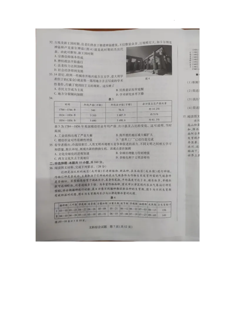 2024届河南省濮阳市高三下学期第一次模拟考试文综试题_2024年3月_02按日期_30号_2024届河南省四市高三3月联考（焦作濮阳安阳鹤壁二模）