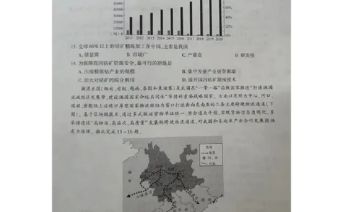 2024届河北省百师联盟高三下学期开学摸底联考地理试题_2024年3月_013月合集_2024届（新高考）百师联盟高三下学期开年摸底联考_百师联盟2024届高三下学期开年摸底联考（新高考）地理