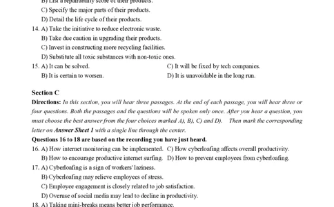 2023.06英语六级真题第2套_历年英语四六级真题+解析合集2015-2023.6_2023年6月四六级真题及答案解析_2023年6月六级真题和答案解析_2023.6六级真题及解析